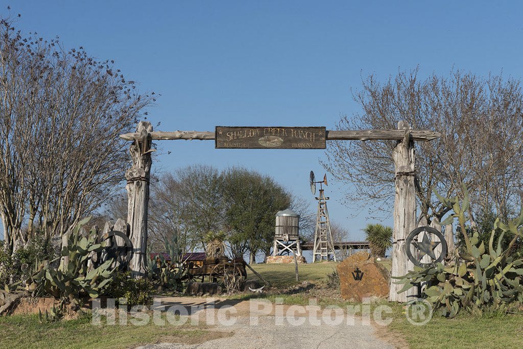 Burleson County, TX Photo - Entrance to The Shallow Creek Ranch, Near The Town of Caldwell in Burleson County, Texas