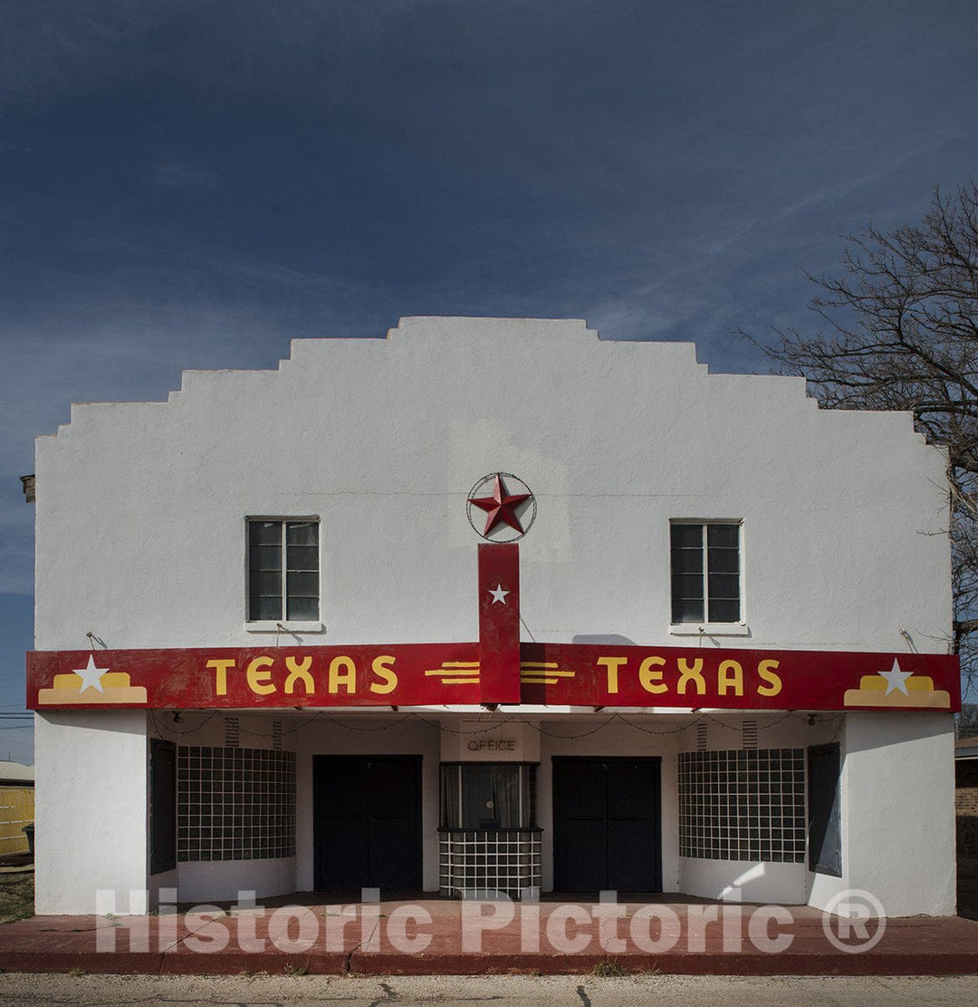 Bronte, TX Photo - The Texas Theater in Little Bronte, a Town in Coke County-