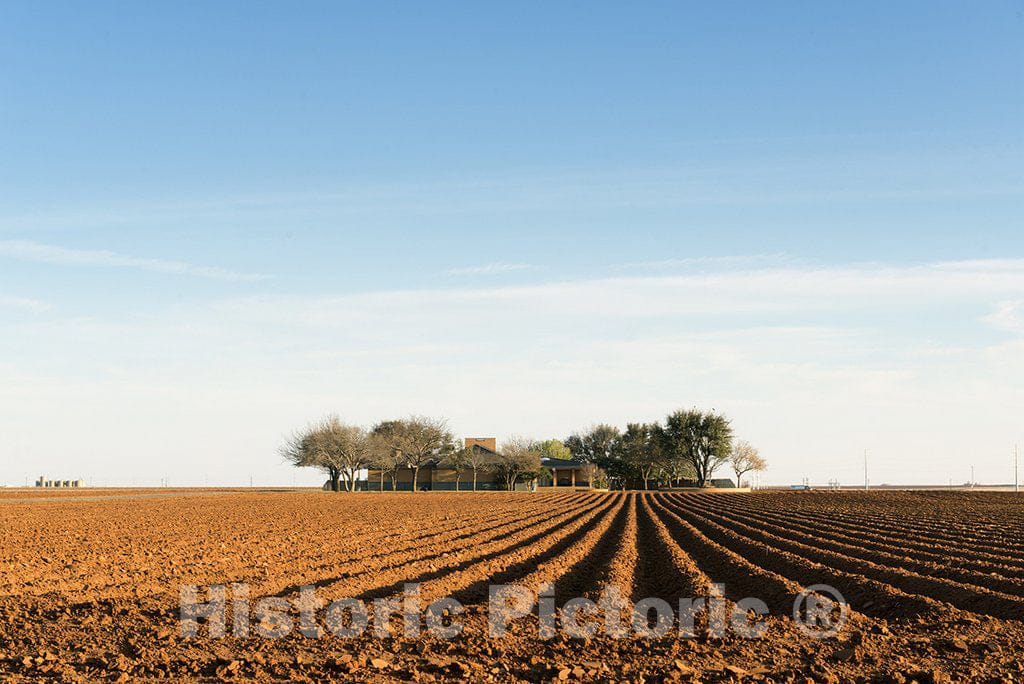 Dawson County, TX Photo - Deep, Rich furrows in farmland East of Lamesa in Dawson County, Texas