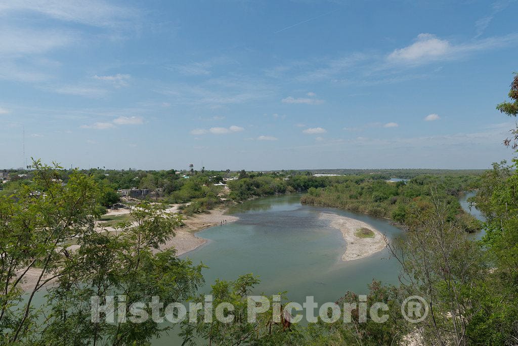 Photo - A Look at Mexico from Bluffs Above Roma, a Small but Historic City Along The Rio Grande River in Starr County, Texas- Fine Art Photo Reporduction