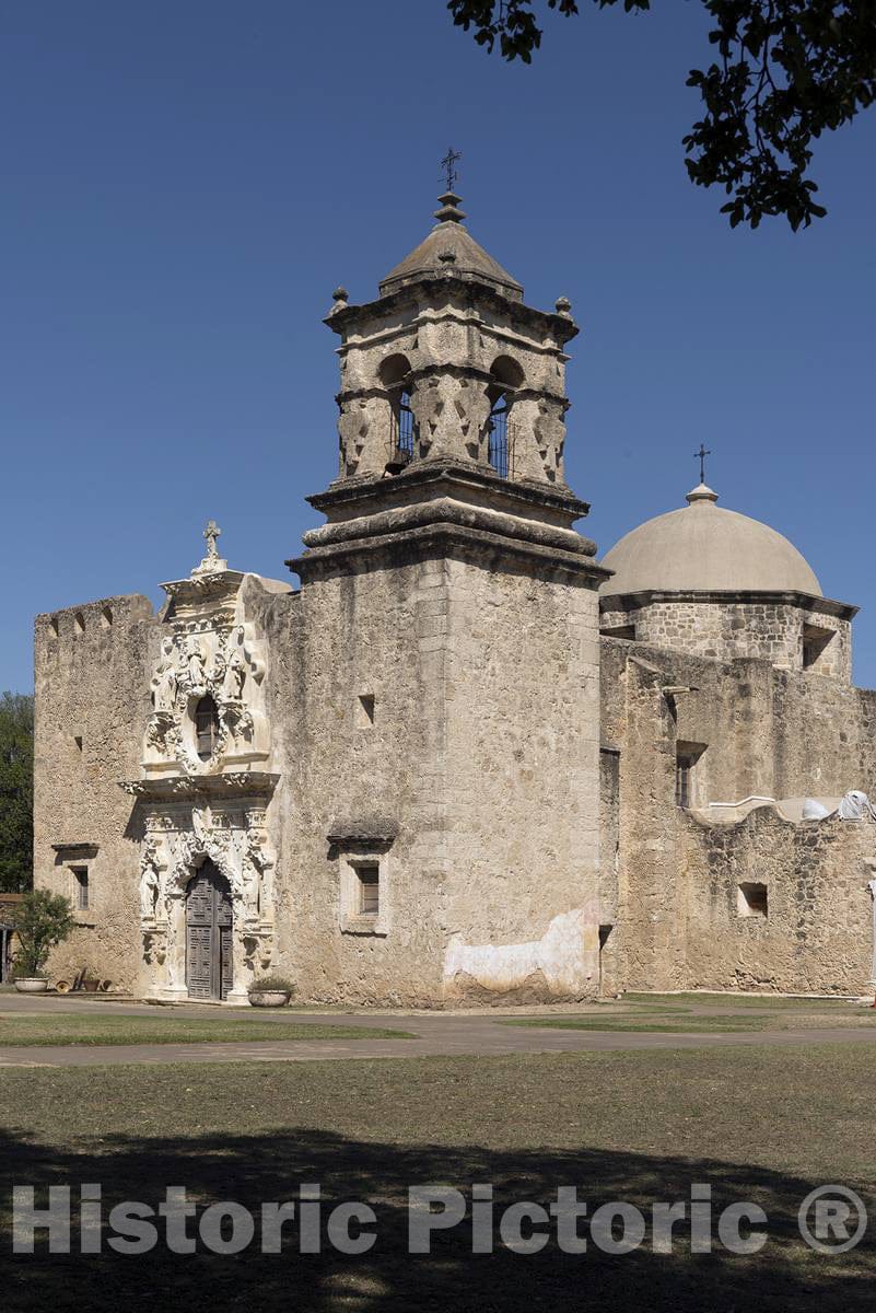 Photo- Mission San Jose y San Miguel de Aguayo, one of Four Spanish Missions in San Antonio, Texas 2 Fine Art Photo Reproduction