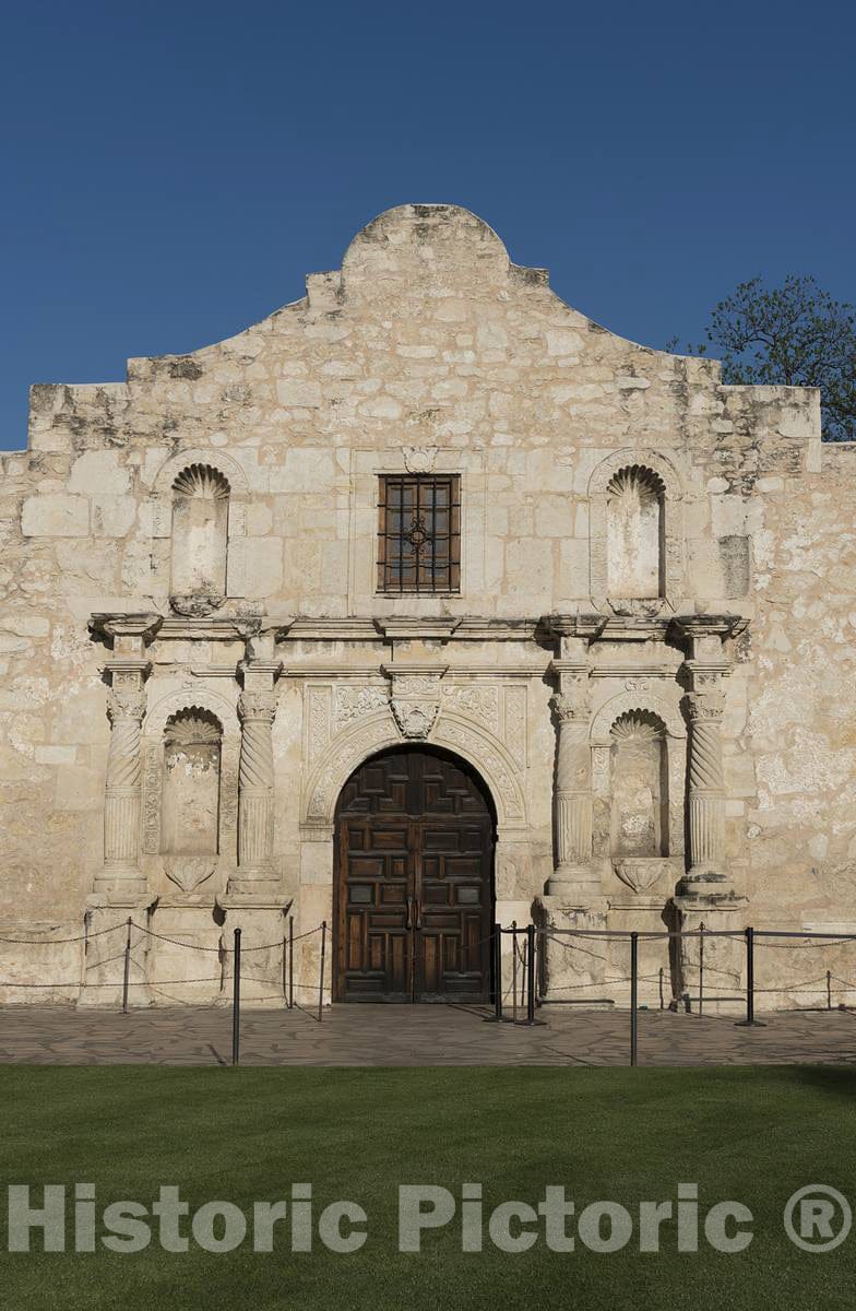 Photo - Doorway to The Alamo, an 18th-Century Mission Church in San Antonio, Texas- Fine Art Photo Reporduction