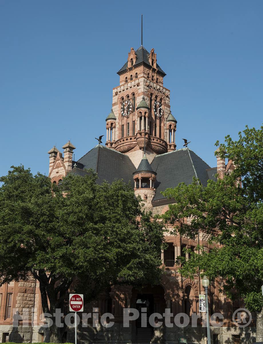 Photo - The 1897 Ellis County Courthouse in Waxahachie, Texas, South of Dallas- Fine Art Photo Reporduction