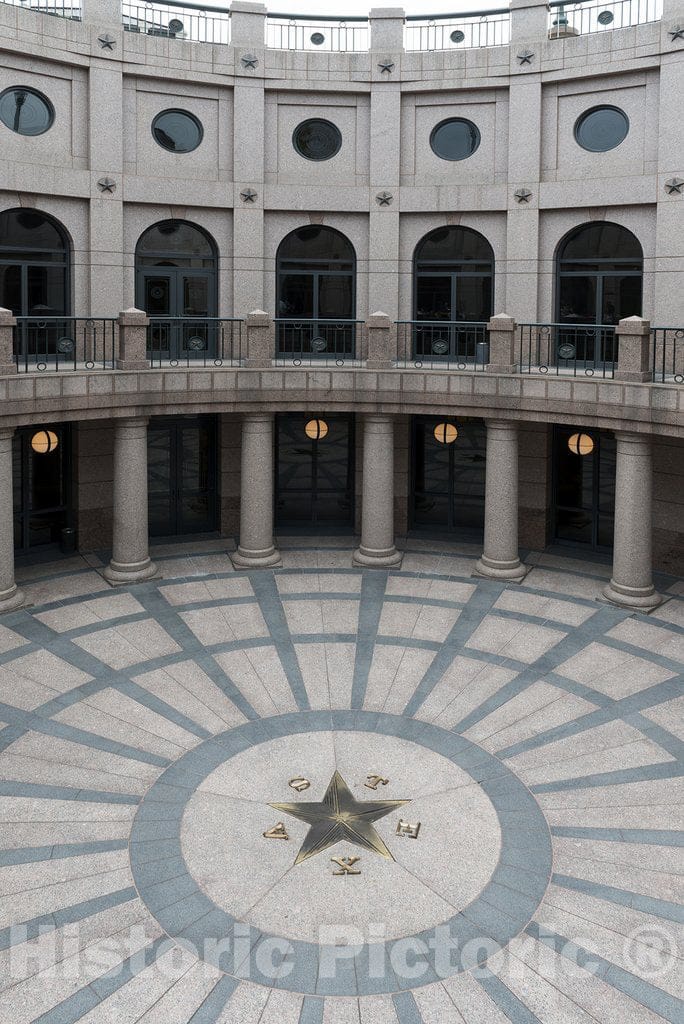 Austin, TX Photo - The Reverse of The Texas State Seal Appears in terrazzo in The Atrium Within The Underground Texas Capitol Extension, Completed in 1993. Austin, Texas