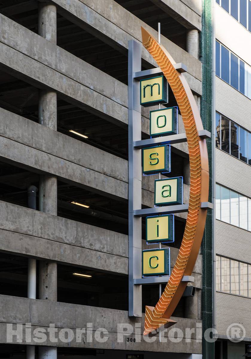 Photo - Unusual Parking-Garage Sign in Downtown Dallas, Texas- Fine Art Photo Reporduction