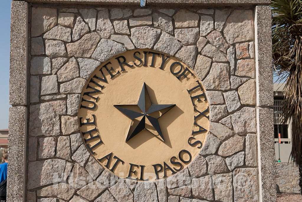 Photo - Gateway sign at the University of Texas at El Paso- Fine Art Photo Reporduction