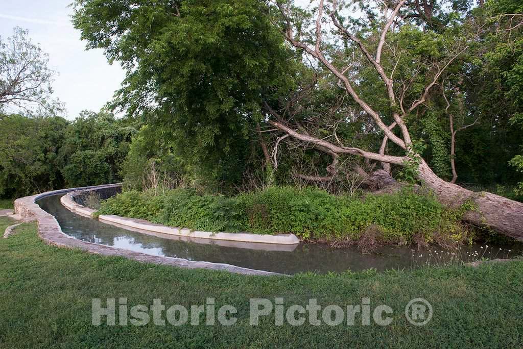 Photo- The Espada Acequia, or Espada Aqueduct, was built by Franciscan friars in 1731 in what is now San Antonio, Texas, United States 1 Fine Art Photo Reproduction