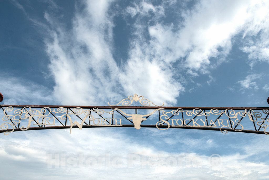 Photo - Archway Over a Street in The Stockyards District of Fort Worth, Texas- Fine Art Photo Reporduction