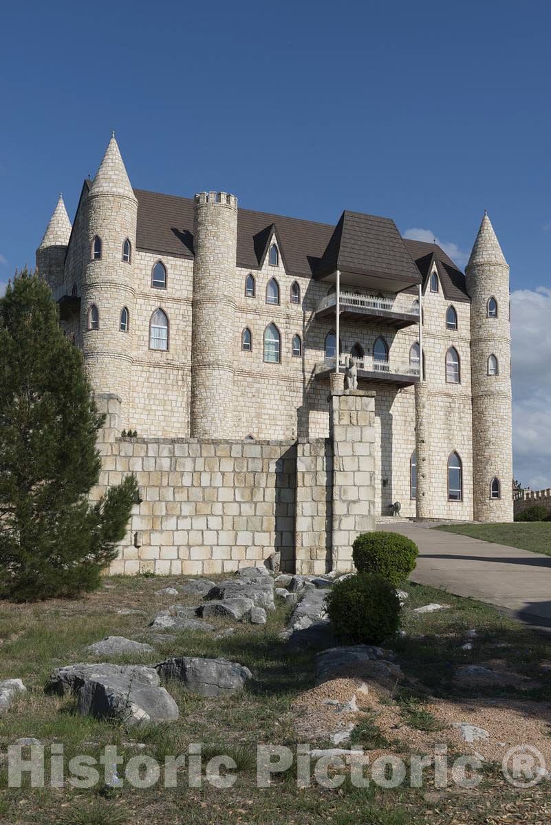 Photo - Falkenstein Castle, Built from Scratch as a Residence by Kim and Terry Young in The Hills Below Burnet in The Texas Hill Country- Fine Art Photo Reporduction