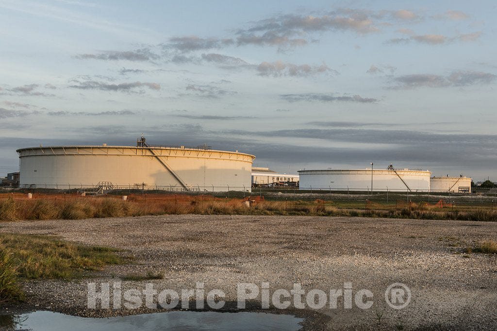 Corpus Christi, TX Photo - Industrial Scene on Nueces Bay in Corpus Christi, Texas