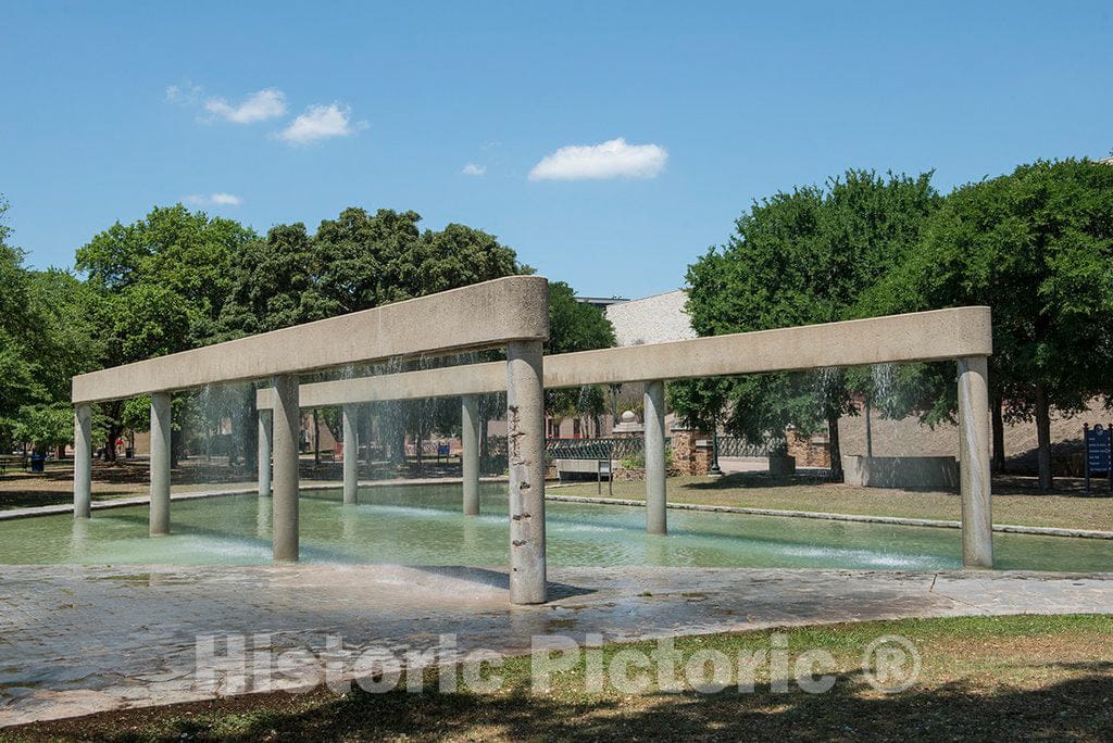 Photo - Water Feature Below The Tower of The Americas in San Antonio, Texas- Fine Art Photo Reporduction