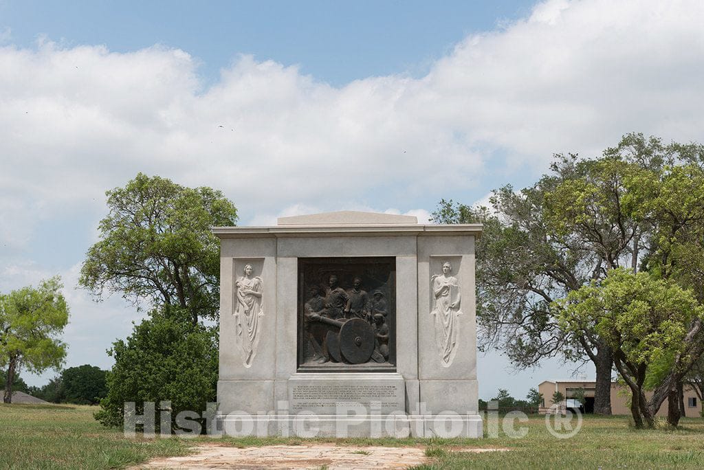 Photo- Waldine Tauch was Chosen by The Texas Centennial Commission to Create The First Shot Fired for Texas Independence (1935), a Life-Sized Bronze bas-Relief 2