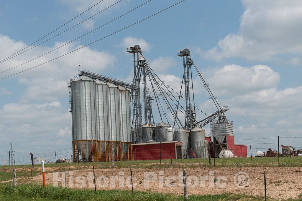 Photo - Agricultural Storage Array in Gonzales, Texas- Fine Art Photo Reporduction