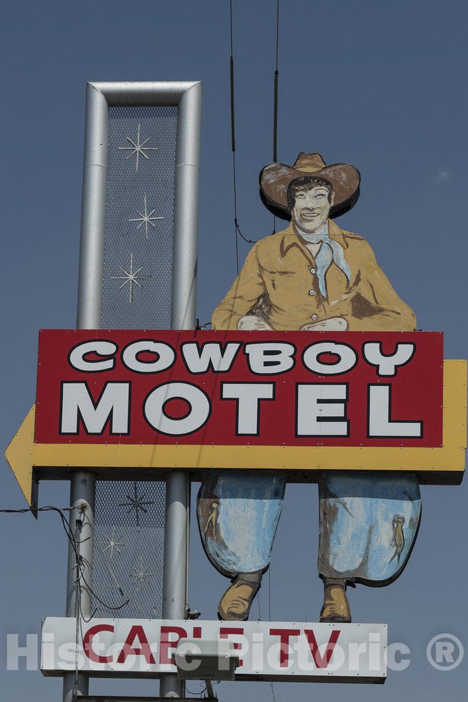 Amarillo, TX Photo - The Old Cowboy Motel in Amarillo, Texas, Dates to The Days When The Old U.S. Highway 66 Wound Through Town