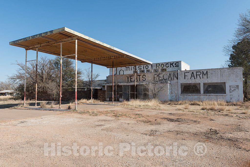 Photo - Business dried up long ago at this particular Yeats Pecan Farm processing plant location in little Roby, Texas- Fine Art Photo Reporduction