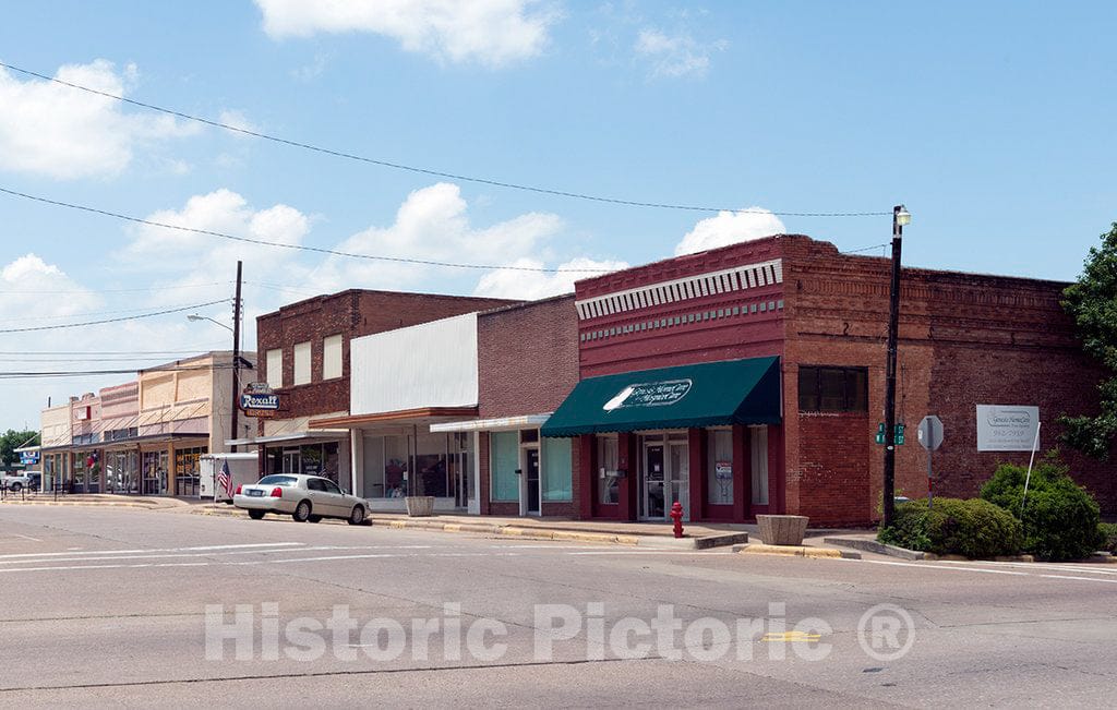 Photo - Buildings on Frank Street, Grand Saline, Texas- Fine Art Photo Reporduction