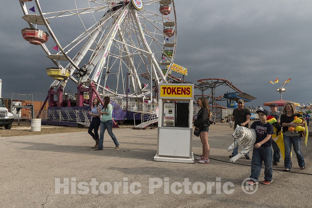 Austin, TX Photo - Carnival Scene at The Star of Texas Fair and Rodeo, Produced by Rodeo Austin in Austin, Texas