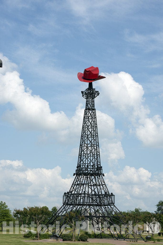 Paris, TX Photo - A replica Eiffel Tower with a Texas accent in Paris, Texas