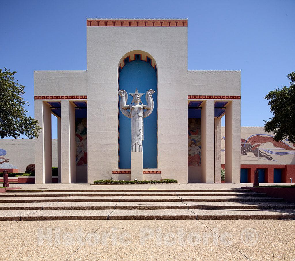 Photograph- Centennial Hall, a 94,000-square-foot exhibition hall at Fair Park, the site of the 1936 Texas Centennial Exposition, and the annual Texas State Fair each year since, in Dallas