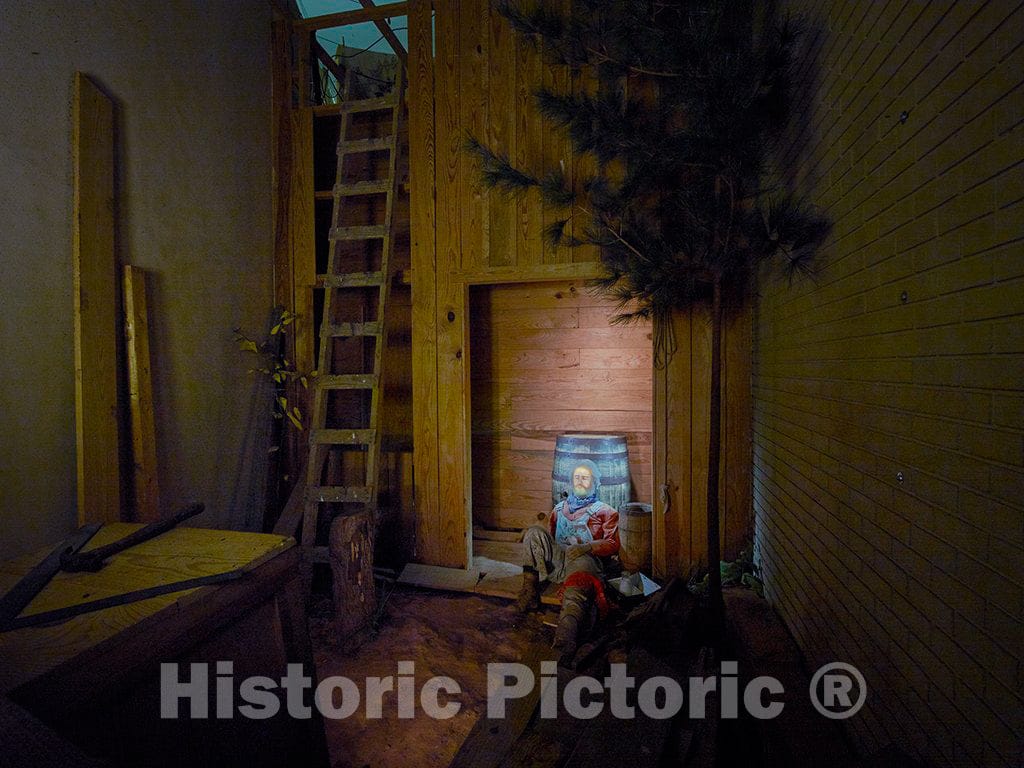 Photo - Alley Scene Along The recreated Boomtown USA at The East Texas Oil Museum on The Campus of Kilgore College in Kilgore, Texas- Fine Art Photo Reporduction