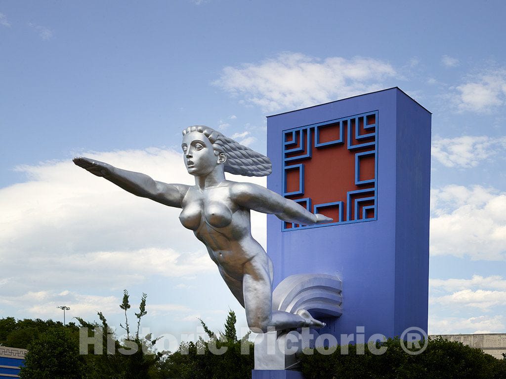 Photo- Statue at Fair Park, site of the 1936 Texas Centennial celebration and the Pan-American Exposition in 1937 in Dallas, Texas 2 Fine Art Photo Reproduction