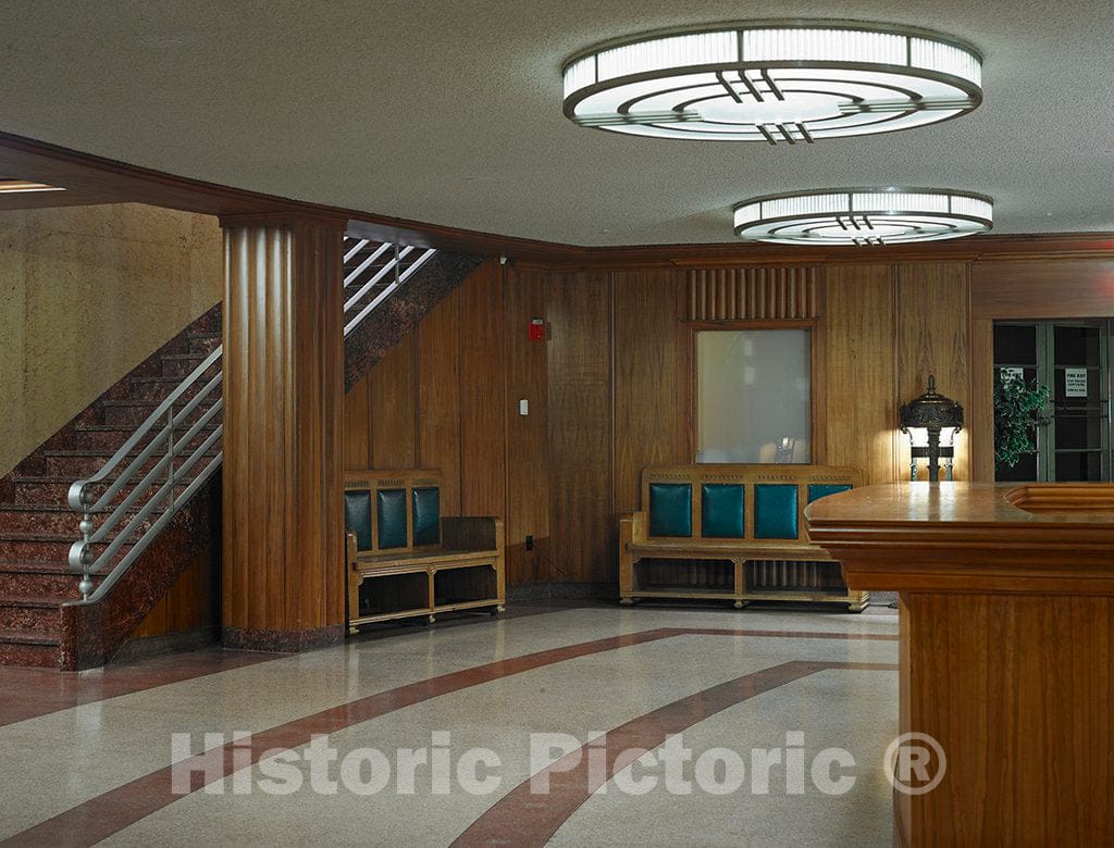 Photo - Detail Inside The Hall of State at Fair Park, site of The 1936 Texas Centennial Celebration and The Pan-American Exposition in 1937 in Dallas, Texas