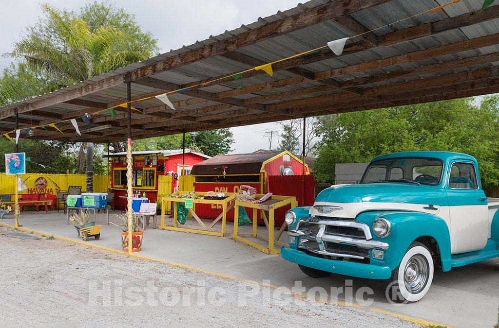 Photo - Portion of a Colorful Taco Stand in Havana, Texas, Near The Rio Grande River in Hidalgo County, Texas- Fine Art Photo Reporduction