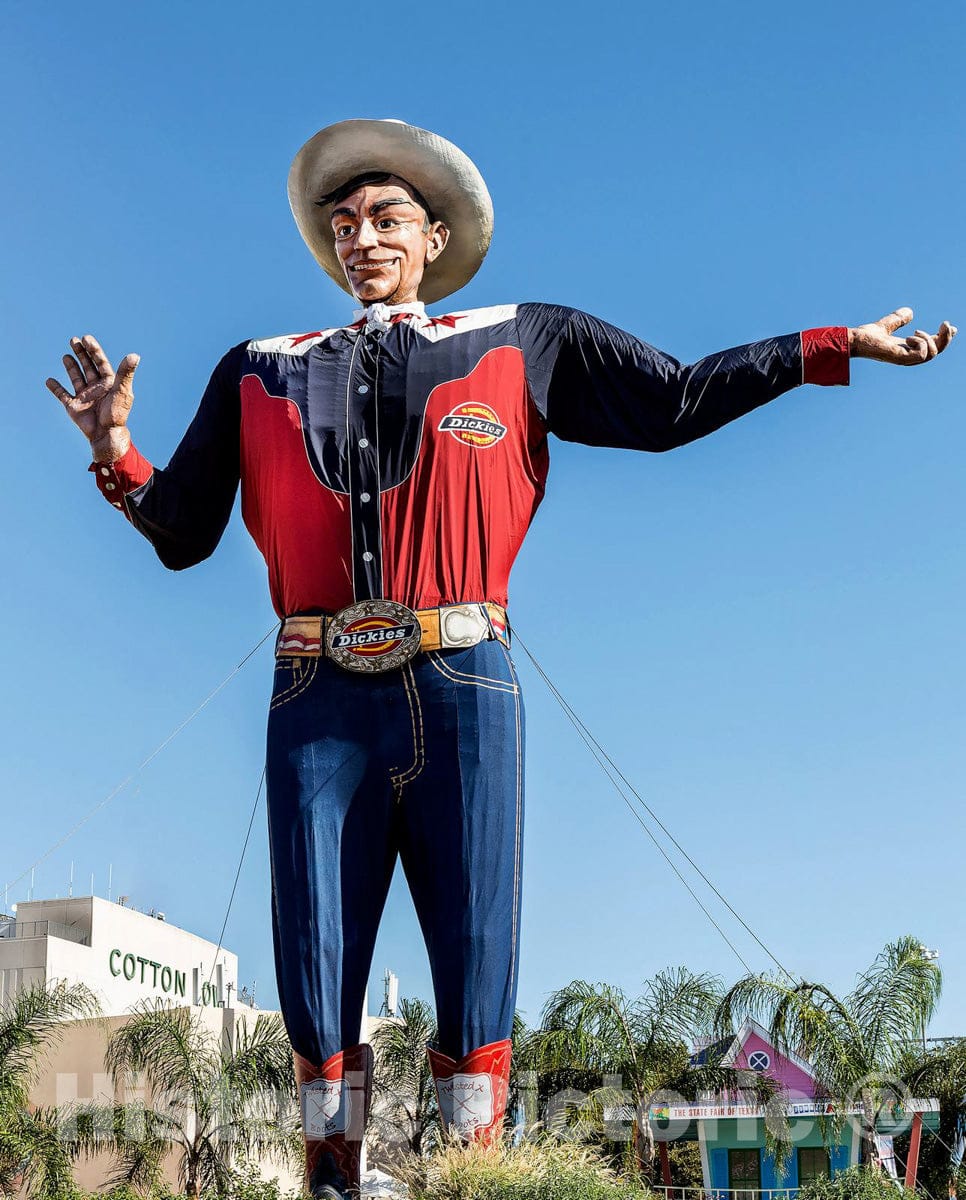 Dallas, TX - 16x24 Photo -Big Texas, The Gigantic Mascot of The Texas State Fair-