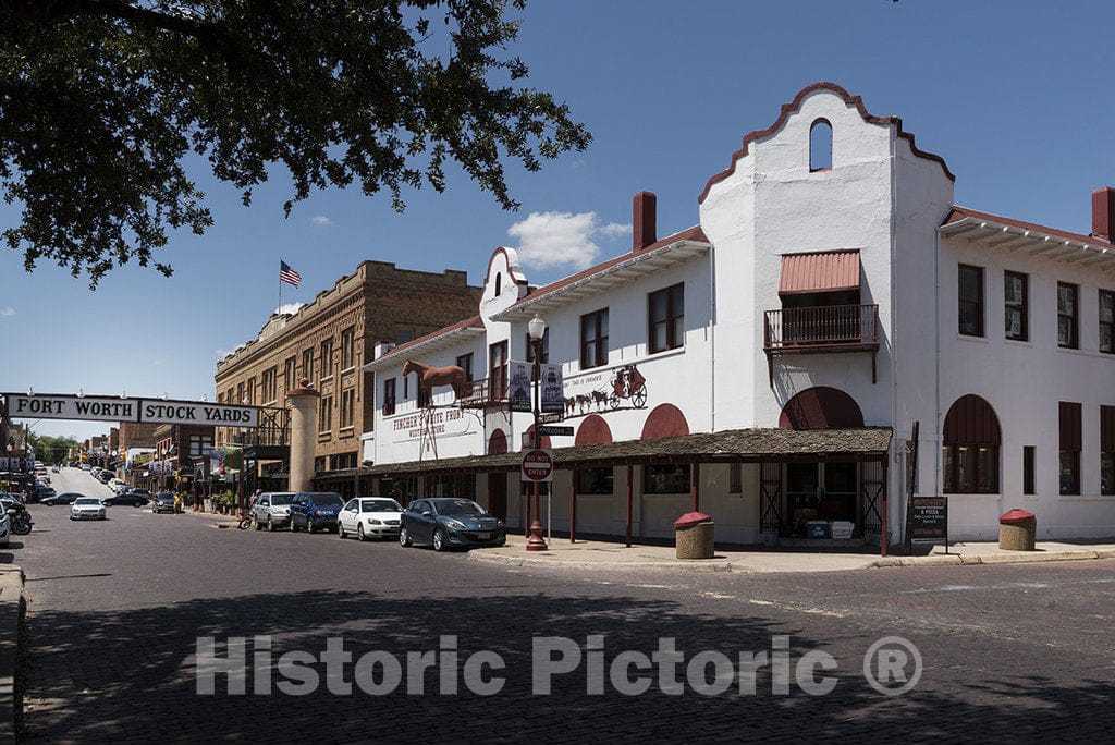 Fort Worth, TX Photo - Street View of The Stockyards District of Fort Worth, Texas