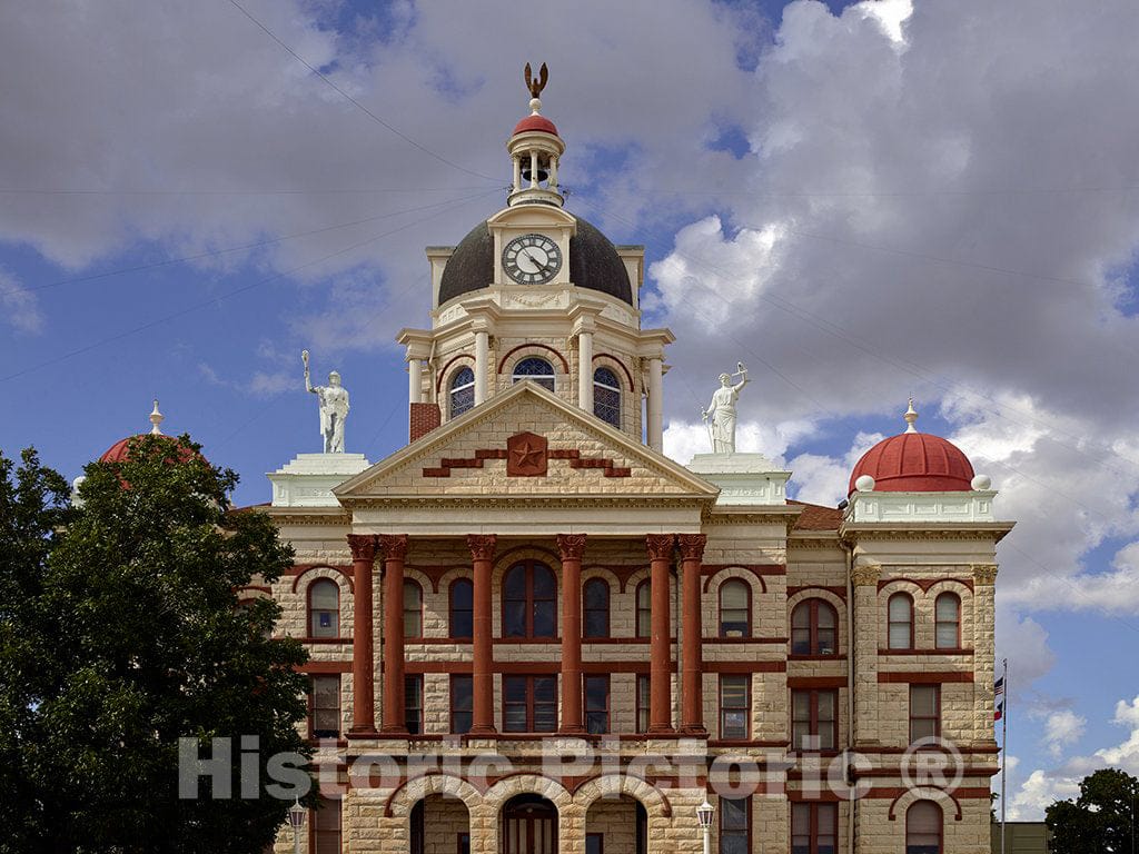 Photo - The Coryell County Courthouse in Gatesville, Texas. Architect W.C. Dodson Designed This Second Empire-Style Building on Land donated by an Early Settler