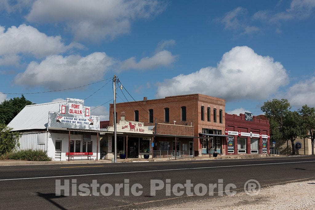 Photo -Downtown Crawford, Texas, a Tiny McLennon County Place That swelled During The Presidential Administration of George W- Fine Art Photo Reporduction