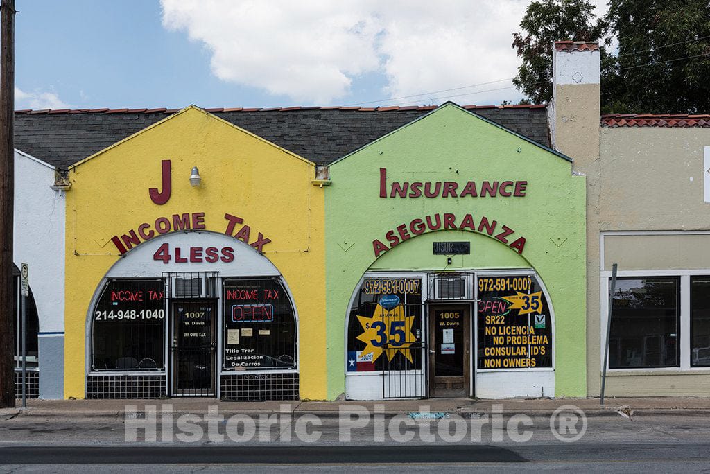 Photo - Small businesses in the Bishop Arts District of Dallas, Texas- Fine Art Photo Reporduction