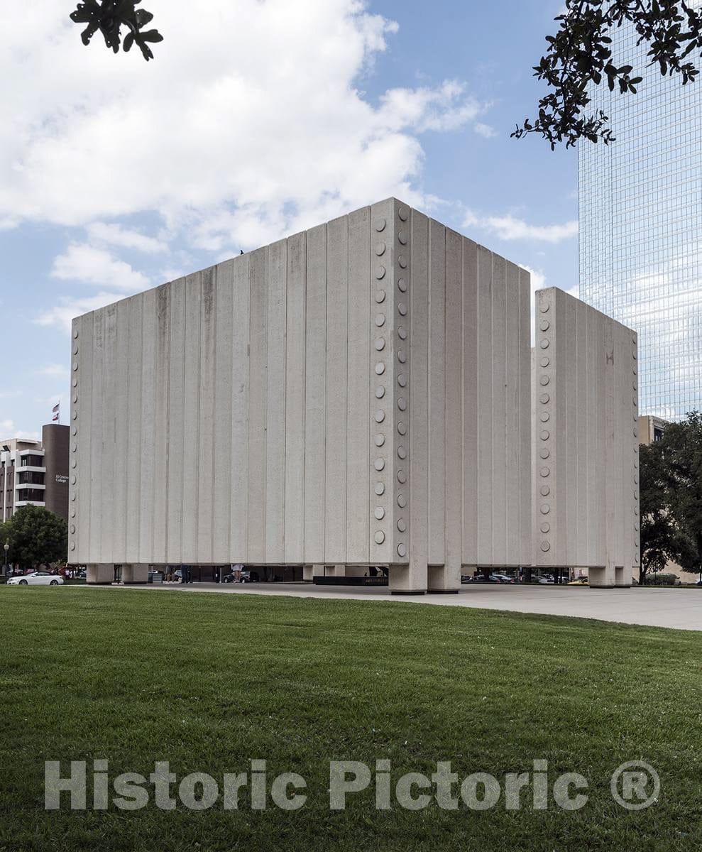 Photo - The John Fitzgerald Kennedy Memorial, a Monument to U.S. President John Fitzgerald Kennedy in The West End Historic District of Downtown Dallas, Texas