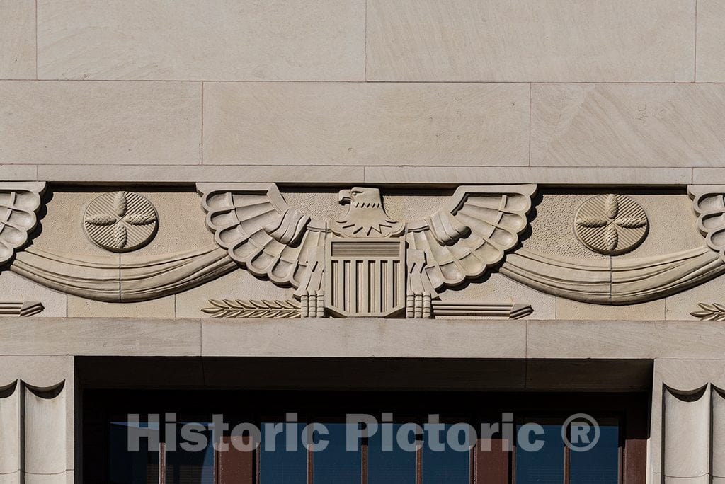 Photo - Exterior Detail. U.S. Courthouse, El Paso, Texas- Fine Art Photo Reporduction