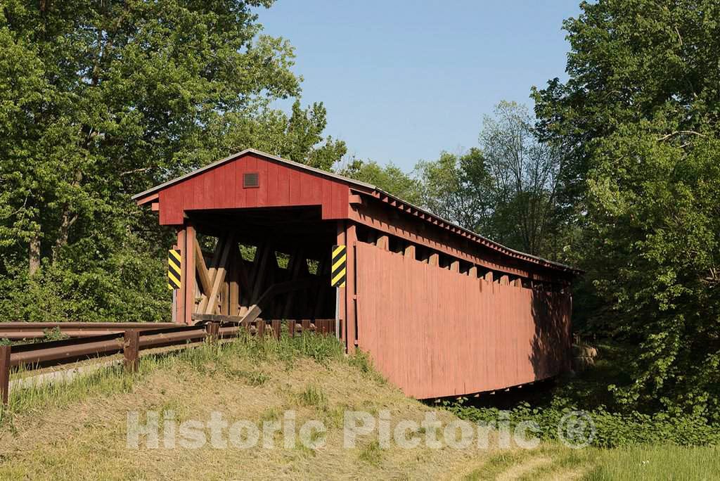 Photo - The 101-foot-long Sarvis Fork Covered Bridge in Jackson County, West Virginia, Near Sandyville- Fine Art Photo Reporduction