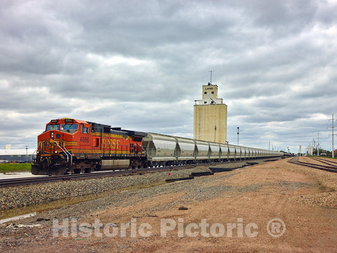 Lamar, CO Photo - Diesel locomotive and what seems like an endless line of hopper cars-