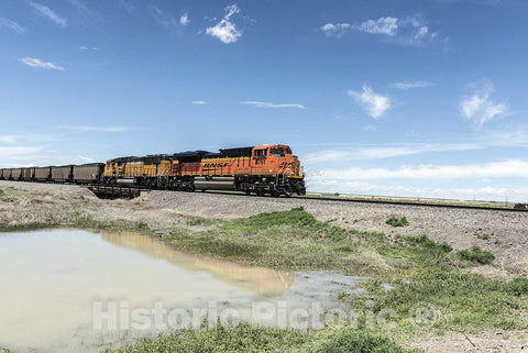 Avondale, CO Photo - A Long, Passing Freight Train Near Avondale in Rural Pueblo County, CO