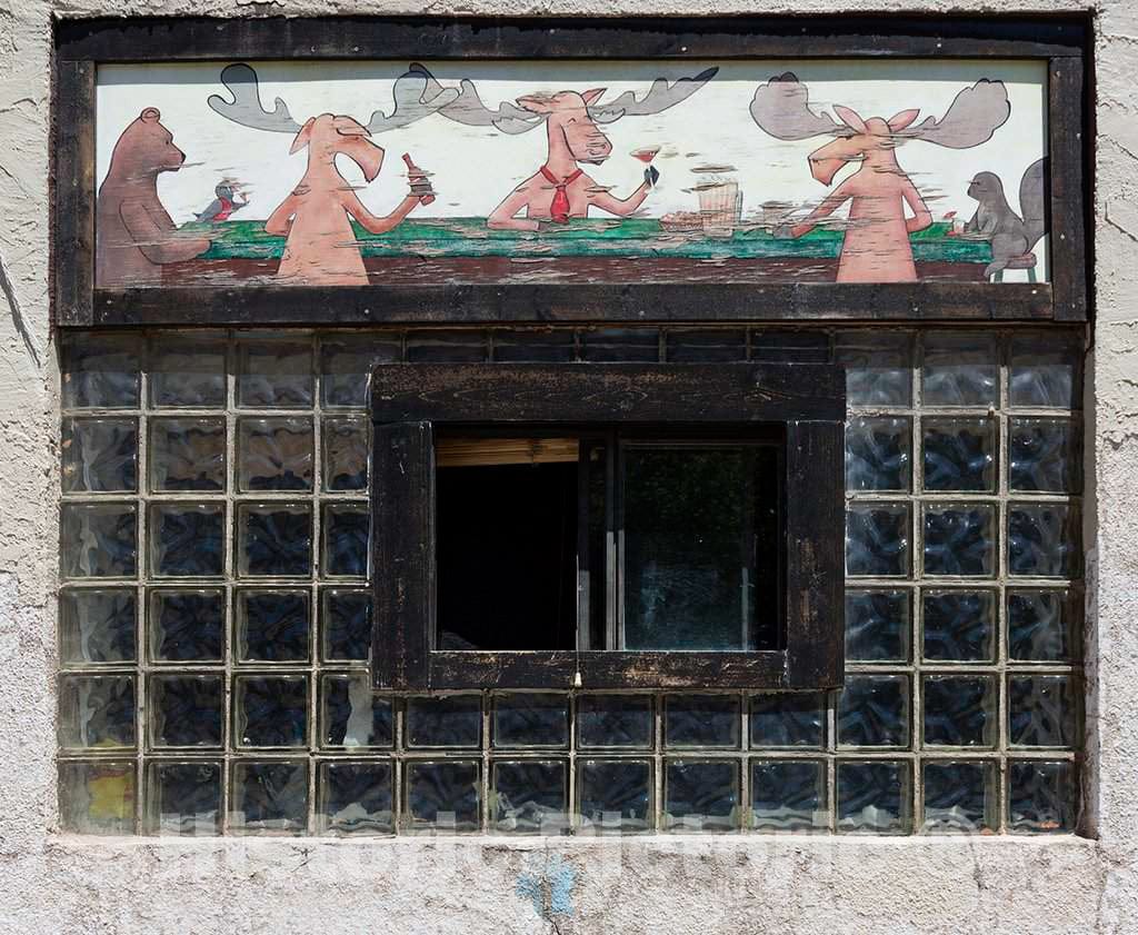 Photo - Window of The Silver Club Saloon in New Castle, Colorado- Fine Art Photo Reporduction