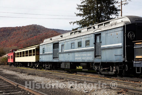 Photo - Vintage Railroad Cars Belonging to The Durbin and Greenbrier Valley Excursion Railroad, Outside The Depot in The Tiny Settlement of Durbin- Fine Art Photo Reporduction