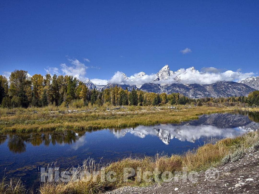 Grand Teton Park, Wy Photo - Distant View of The Spectacular Teton Mountains