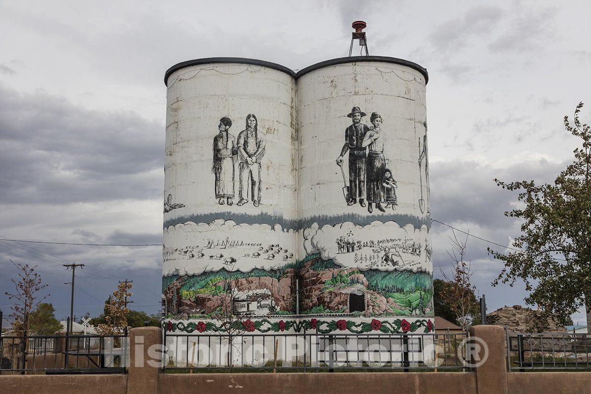 Antonito, CO Photo - Carefully Decorated Storage Towers in The Town of Antonito-