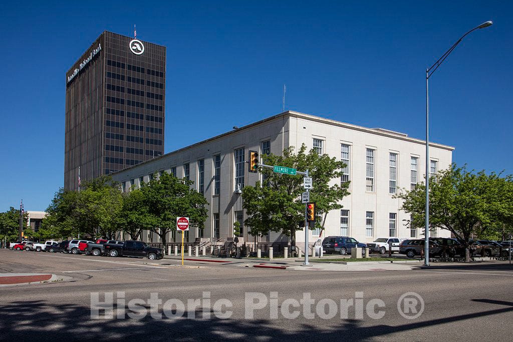 Photo - Exterior. J. Marvin Jones Federal Building & U.S. Courthouse, Amarillo, Texas- Fine Art Photo Reporduction