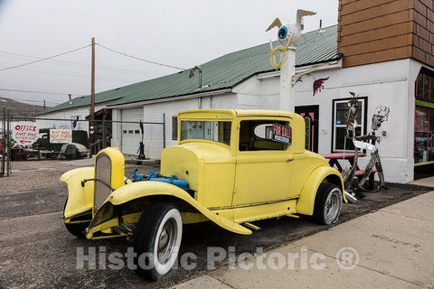 Photo- Vintage Cars at an auto-Repair Shop in Green River, Wyoming 2 Fine Art Photo Reproduction