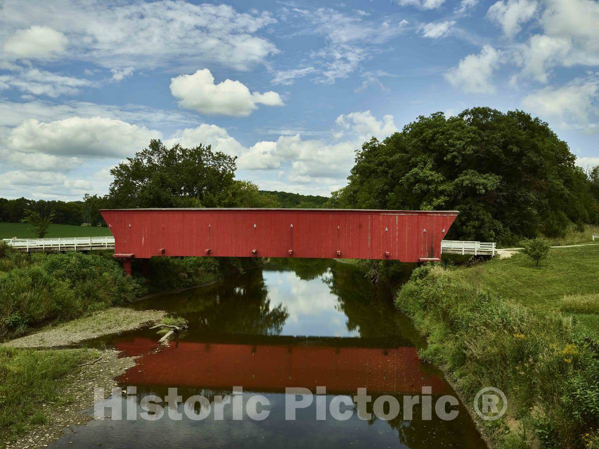 Photo- The Hogback Bridge, one of six remaining Covered Bridges (of 19) in Madison County, Iowa 2 Fine Art Photo Reproduction