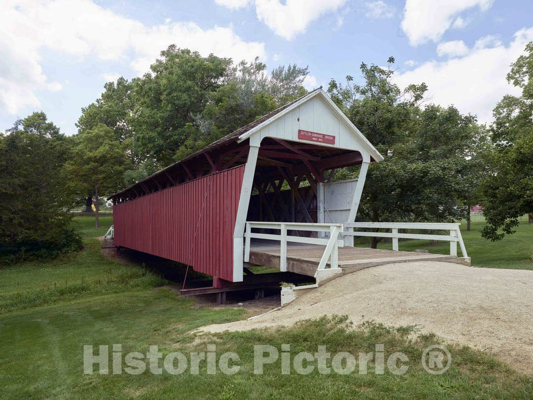 Photo - The Cutler-Donahoe Bridge, one of six remaining Covered Bridges (of 19) in Madison County, Iowa- Fine Art Photo Reporduction