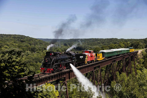 Photo- A steam Train Operated by The Boone & Scenic Valley Railroad, a Heritage Railroad That operates Excursions in Boone County, Iowa 4 Fine Art Photo Reproduction