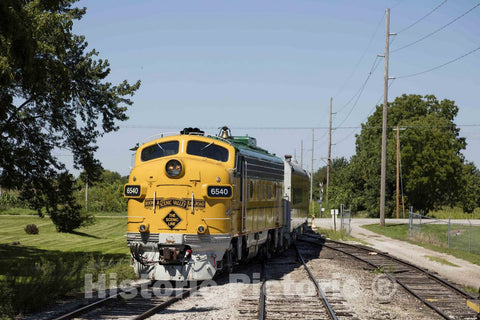 Photograph - BSVY #6540, a former Canadian National Railway GMD FP9 diesel locomotive with CNW markings, waits its turn for a run in the yards of the Boone & Scenic Valley Railroad, a herit 1