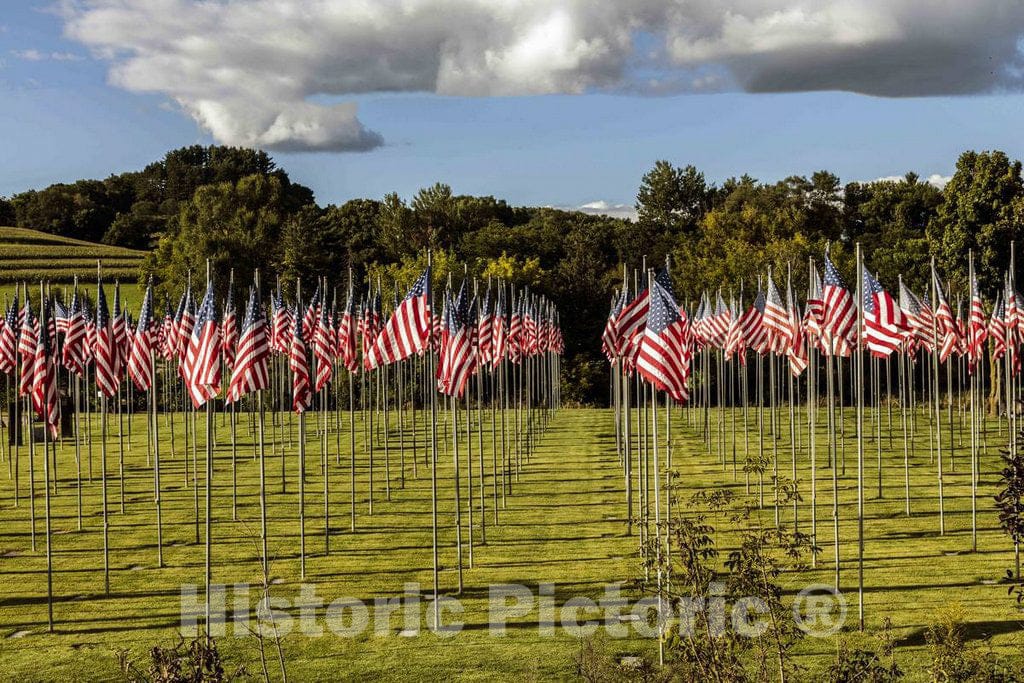 Photograph- The Purple Heart Memorial in Richland Center, Wisconsin, Marks The Beginning of The Purple Heart Memorial Highway, Along Highway 14, to Lacrosse, Wisconsin, 65 Miles to The west