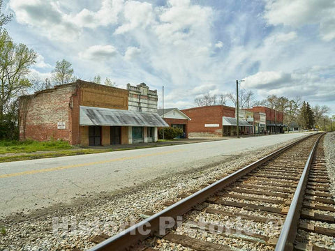 Photo- Freight trains run right through little Bartow, an old cotton-mill town in the U.S. state of Georgia 1 Fine Art Photo Reproduction