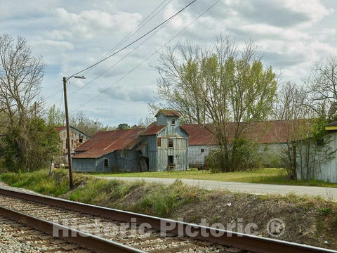 Photo- Freight Trains Run Right Through Little Bartow, an Old Cotton-Mill Town in The U.S. State of Georgia 2 Fine Art Photo Reproduction